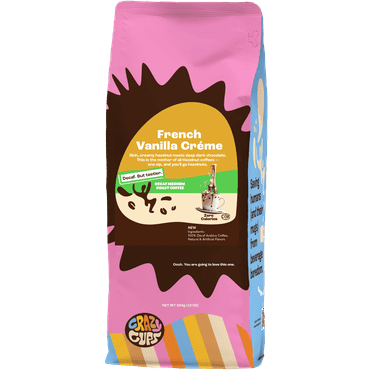 Crazy Cups French Vanilla Crème Decaf Ground Coffee, 10oz, 1 Pack