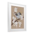 thumbnail image 2 of Apple Blossom Branch with Bird White Framed Print Under Glass, 13 x 16, Made In USA, 2 of 8