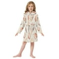 thumbnail image 6 of FORMRS Niños Bathrobe Unisex Hooded Robe Soft Plush Pajamas Sleepwear, Size 7-9T, Purple Seashell, 6 of 7
