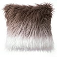 thumbnail image 5 of Phantoscope Merino Style Faux Fur Series Decorative Throw Pillow, 20" x 20", Brown/White, 1 Pack, 5 of 6