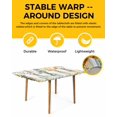 thumbnail image 2 of Spring Floral Rectangle Tablecloth, Waterproof Elastic Fitted Table Covers for 3 Foot Tables, 24x36inch Decorative Tablecloths for Picnic, Camping, Outdoor, Summer Botanical Watercolor Flowers, 2 of 6