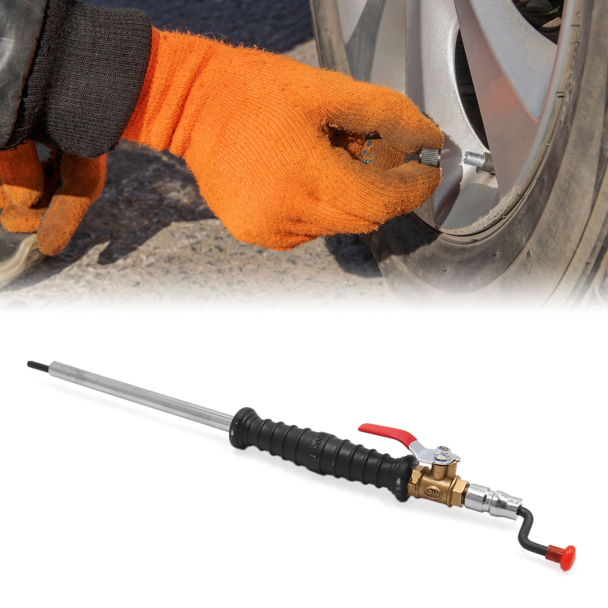 Unique Bargains Portable Quick Connector Truck Car Tire Air Chuck Inflator