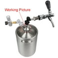 thumbnail image 4 of Drink Keg Stainless Steel Beverage Dispenser, Keg Dispenser with 12'' hose for Growler Spear 2L 3.6L 5L, 4 of 6