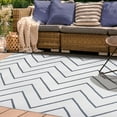 thumbnail image 6 of Superior Zig-Zag Indoor/ Outdoor Area Rug, 6' x 9', Ivory, 6 of 10