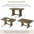 thumbnail image 4 of 7 Pieces 48-60" Extendable Dining Table Set with 12" Leaf for 6, Dining Table with Upholstered Dining Chairs, Mid-Century Wood Kitchen Table and Chairs for Dining Room, 4 of 10