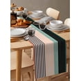 thumbnail image 6 of Colorful Stripes Table Runner 60 Inches, Modern Simple Abstract Vertical Lines Bed Runner Dresser Scarves Tabletop for Indoor Outdoor Parties/Ceremony/Banquet, 13" x 60", 6 of 8