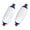 40*11cm, variant on 2 Pack Boat Fender for Docking Inflatable Vinyl Boat Fender All Weather Conditions, Universal Fit Boat Accessories White Blue