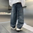 thumbnail image 7 of oqasdz Boys Denim Jeans for Play Stretch Trousers with Reinforced Knees Fashion Kids Pants Durable Fit Casual Dailywear, 7 of 7