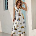 thumbnail image 2 of Excavator Construction Vehicle Truck Sleeveless Dress Female Clothing Dress Women Summer 2025 Dress, 2 of 7