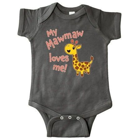 

Inktastic My Mawmaw Loves me- cute giraffe Gift Baby Boy or Baby Girl Bodysuit
