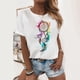 thumbnail image 1 of Puntoco - Camiseta holgada de manga corta para mujer, informal, de verano, divertida, con estampado de mariposas Puntoco Puntoco-3884, 1 of 7