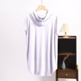 thumbnail image 2 of Jalioing Women's Summer Hooded Tops Plus Size Fashion Casual Short Sleeve Shirts Oversized Comfy Lounge Hoodies, 2 of 6