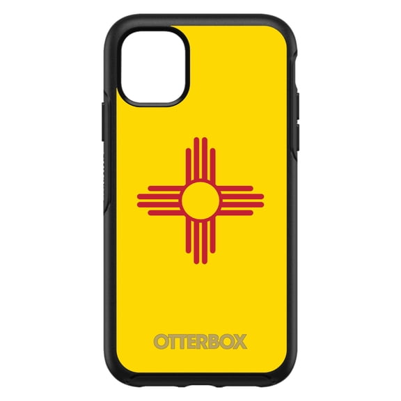 DistinctInk OtterBox Symmetry Custom Case for Apple iPhone 15 (6.1" Screen) - US State Flag - Raised Bezel Screen Guard