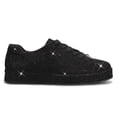 thumbnail image 3 of LUCKY STEP Rhinestone Fashion Glitter Sneakers Shiny Platform Shoes,Black Rhinestone,Womens, 3 of 6