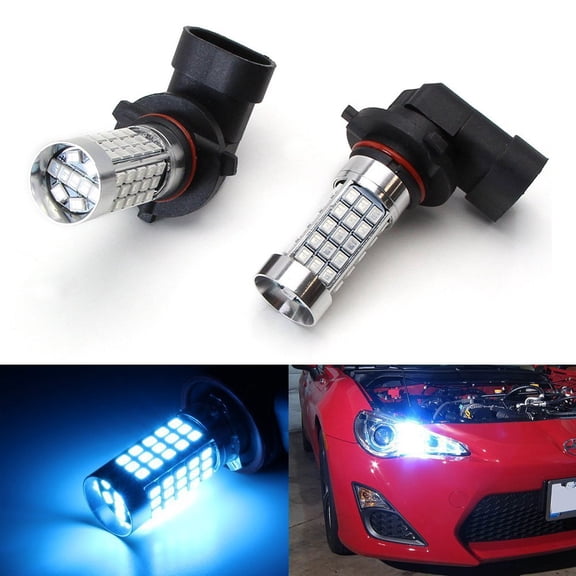 iJDMTOY (2) 12000K Ice/Aqua Blue 69-SMD 9005 9145 H10 LED Bulbs Compatible With High Beam Daytime Running Lights or Fog Light Replacements