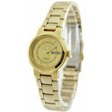 Seiko Women's 5 Automatic SYME58K Gold Gold Tone Stainles-Steel Automatic Dress Watch