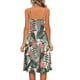 thumbnail image 4 of Moda mujer vestidos verano impresión Casual cuello en V sin mangas vacaciones Mini vestido Fridja  hjkh5996, 4 of 7