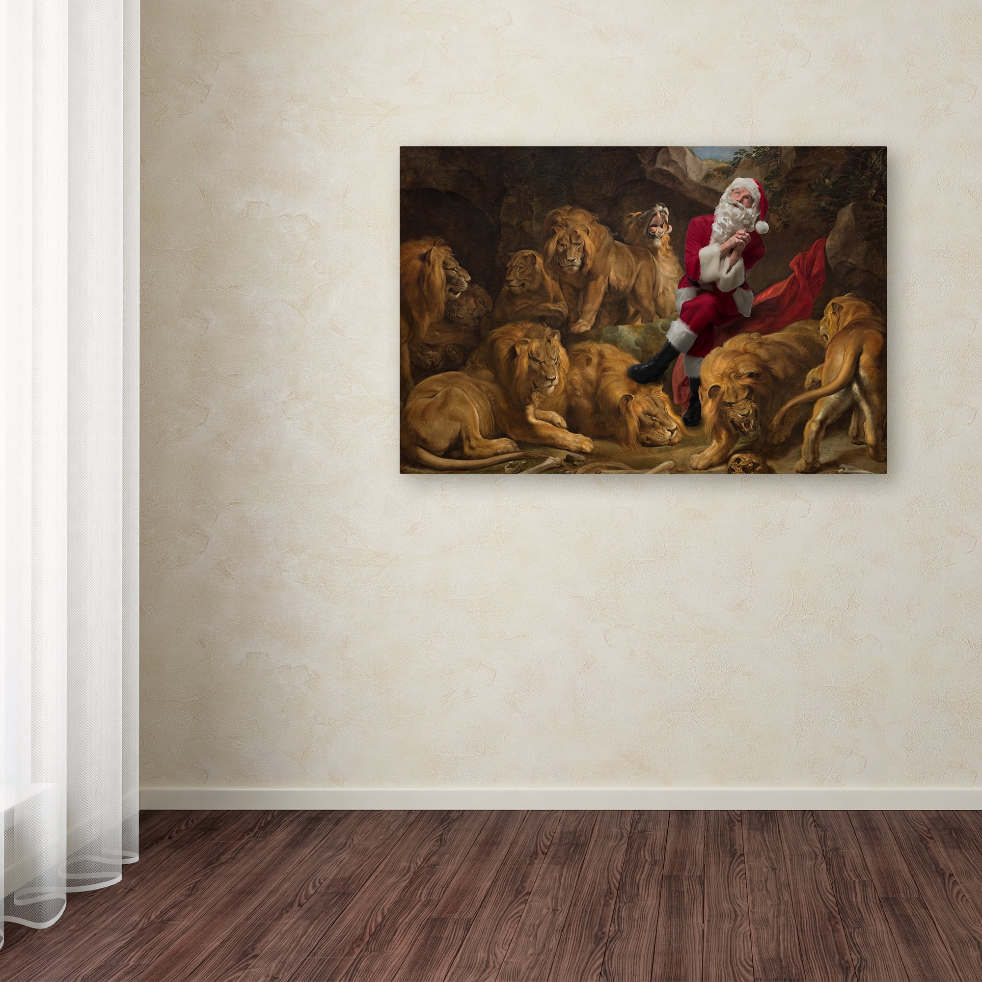 Trademark Fine Art 'Rubens-Daniel In The Lions Den' Canvas Art by Ed Wheeler
