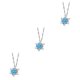 thumbnail image 1 of Qarigey Collar con colgante de cristal de copo de nieve para mujer, cadena de Zirconia, collar con colgante coreano para mujer, joyería para fiesta azul claro 3piezas Qarigey CBP005163, 1 of 6