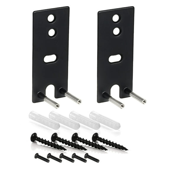 2 * Wall Brackets with screws-Black