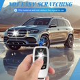 thumbnail image 3 of Key Fob Cover Compatible with Mercedes-Benz CLS CLK AMG GLC GLE GLS ML SL SLK A C E R S G Keychain Case Holder Protector,B-Sliver, 3 of 6