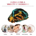 thumbnail image 7 of KLL Palm Trees Pattern Shower Cap & Bath Cap for Women,Reversible Oversized Waterproof Shower Caps for all Hair Lengths,Elastic Reusable Bathing Hair Cap, 7 of 7