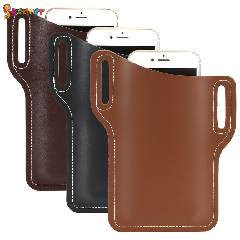 Cell Phone Pouch Belt Holster Pouch Case For Iphone 11/12/pro/max/7/8/plus  Phone Holder Pouch With Belt Loop (black) (1pc