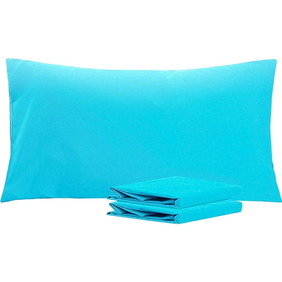 King Pillowcases Set of 2, 100% Brushed Microfiber, Soft and Cozy, Wrinkle, Fade, Stain Resistant with Envelope Closure, 20 x 40 Inches, Blue