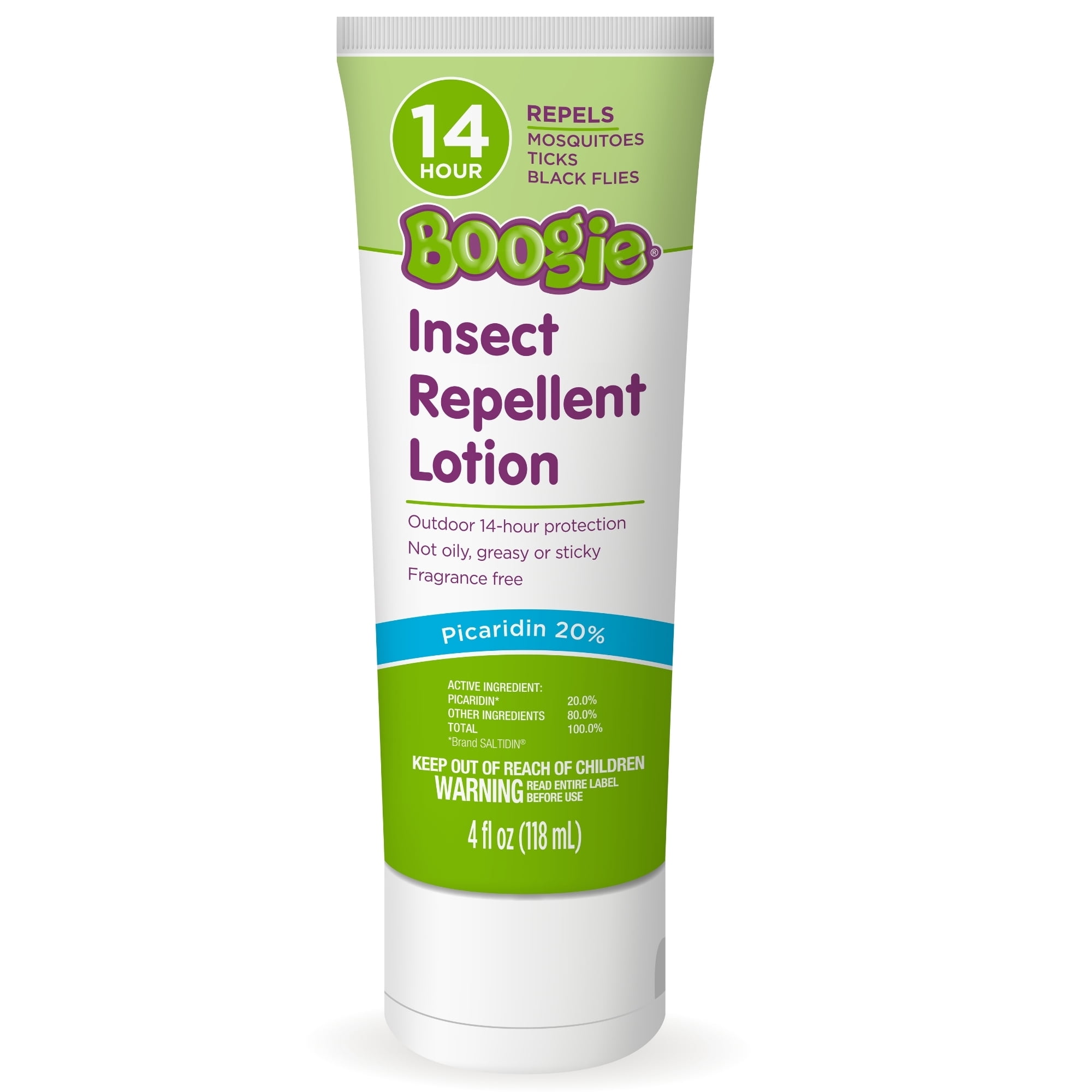 (2 pack) Boogie Insect Repellent Lotion, Repels Mosquitos, Ticks, Black Flies & More, Unscented, 4 fl oz