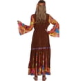 thumbnail image 4 of Vestido hippie largo Costume Morph para mujer y talla XL de los 70, 4 of 5
