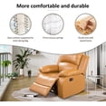 thumbnail image 5 of Bonded Leather Living Room Furniture Set Reclining Sofa Set Loveseat Furniture Sets in Living Room Sofa Recliners (Chair, Ginger), 5 of 12