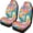Wave Background Floral, variant on XYZCANDO Gold Butterfly Car Seat Covers for Man All Seasons Use Car Front Seat Covers Soft Waterproof, for Auto Truck Van