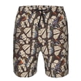 thumbnail image 4 of Kdxio Vector Butterflies Pattern Mens Casual Shorts - Drawstring Summer Beach Sports Shorts for Men, 4 of 9