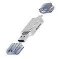 thumbnail image 1 of USB-C to NM Nano Memory Card and Micro SD TF Card Reader for Huawei Phone 56.2*22*9.45mm Silver, 1 of 5