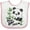White and Pink, variant on Inktastic My Great Aunt Loves Me Cute Panda Boys or Girls Baby Bib