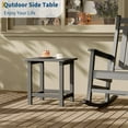 thumbnail image 3 of Square HDPE Outdoor Side Table, Durable Adirondack Patio End Table – Weather Resistant, Easy Assembly – Brown / Dark Gray / Black, 3 of 7