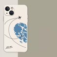 thumbnail image 3 of Aircraft Love Heart Couple Phone Case For iPhone 13 11 12 14 15 Pro Max Mini XS Max XR SE 14 Plus Plane Transparent Cover Fundas, 3 of 5