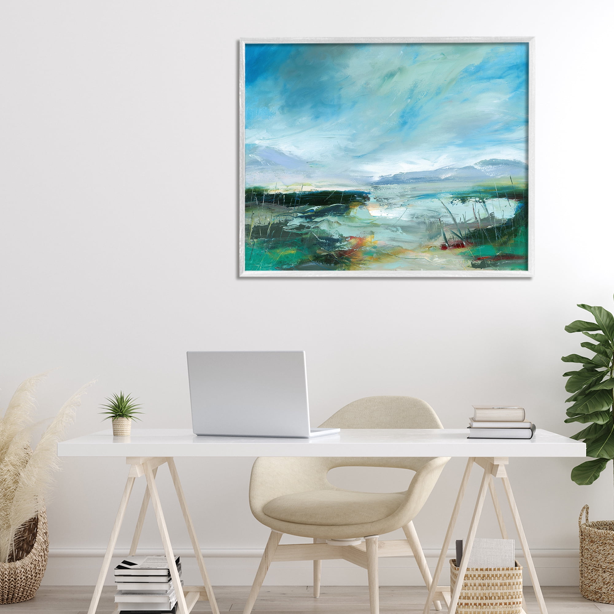 Stupell Industries Days By The Loch White Framed Giclee Art, design by Lesley Birch