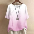 thumbnail image 2 of My Orders Lightweight Tops & Blouses Womens T Shirts Loose Pack Short Sleeve Button Up Shirts for Women Cropped Cute Summer Tops for Women Over 50 Plus Size Shirts for Women, 2 of 5