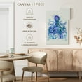 thumbnail image 5 of Elephant Stock Octopus Rainbow Splash Blue Wall Art - Vertical Canvas Wall Art - Living Room Wall Decor - Animal Canvas - Beige And Turquoise Decor By Fab Funky - 26" x 39", 5 of 8