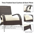 thumbnail image 7 of Patio Novagarden Wicker, Galvanized Metal Adirondack Chairs, Brown, Cream, 7 of 7