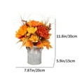 thumbnail image 2 of Flowers for Decoration Autumn-colored Iron Bucket Simulated Sunflower Garland for Thanksgiving, Pot Plant, Iron Art Flower Bouquet, Harvest Festival Decorations, 2 of 6