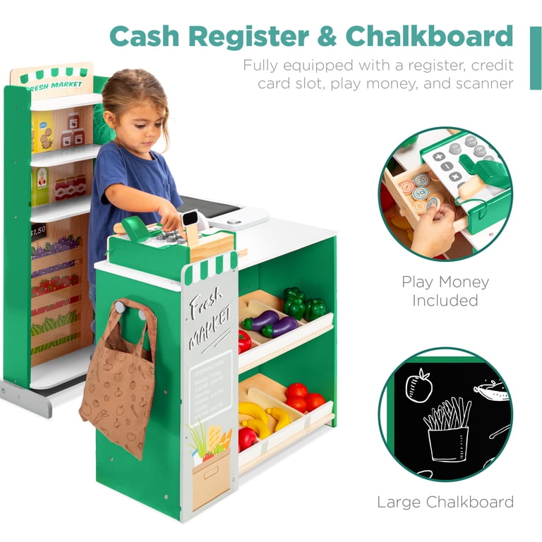 Best Choice Products Kids Pretend Play Grocery Store Set, Green photo 4