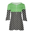 thumbnail image 5 of Fiudx Ofertas de La Semana Camiseta Estampada a La Moda para Mujer, Blusa con Mangas 3/4, Camisetas Informales con Cuello En V, 5 of 5