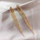 thumbnail image 3 of Pendientes con colgante de borla femenina Laklulu, pendientes de cadena de metal liso Punk plateado/dorado, joyería para dama de honor de boda, 3 of 5