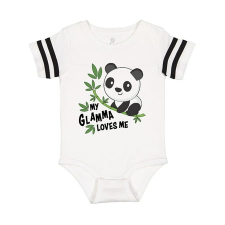 

Inktastic My Glamma Loves Me- cute panda Gift Baby Boy or Baby Girl Bodysuit