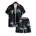 thumbnail image 5 of CHUMUD Men's Hawaiian Matching Set Summer Outerwear Beach 2 Piece Vacation Outfits Tropical print Shirts and Shorts, 5 of 5