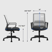 BestOffice Ergonomic Office Chair, Lumbar Support, Adjustable Height with Armrests for Adults(Grey)