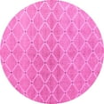 thumbnail image 1 of Ahgly Company Indoor Round Abstract Pink Modern Area Rugs, 6' Round, 1 of 4