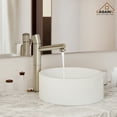 thumbnail image 5 of CASAINC Single Handle Deck Mounted Bathroom Sink Faucet in Brushed Champagne Gold with Pop-up Drain, 5 of 10